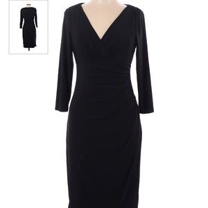 Lauren by Ralph Lauren Black Dress Long Sleeve